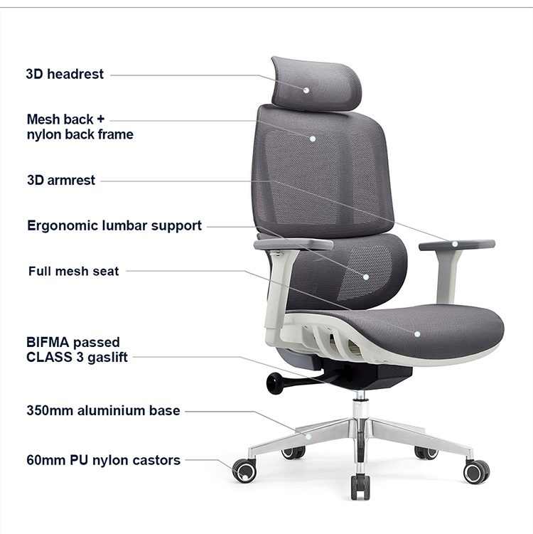 E100-H(full mesh,white frame) detail — 5