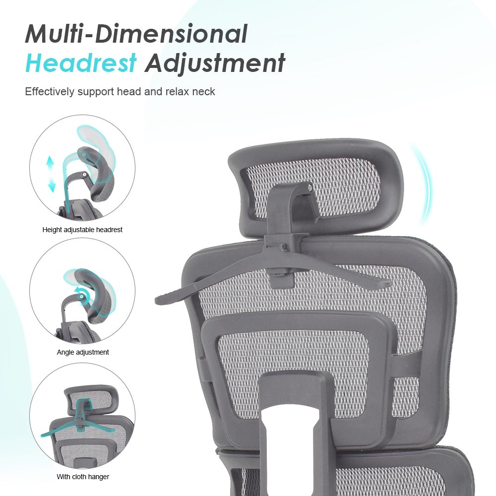 E111(full mesh,gray,footrest) detail — 1