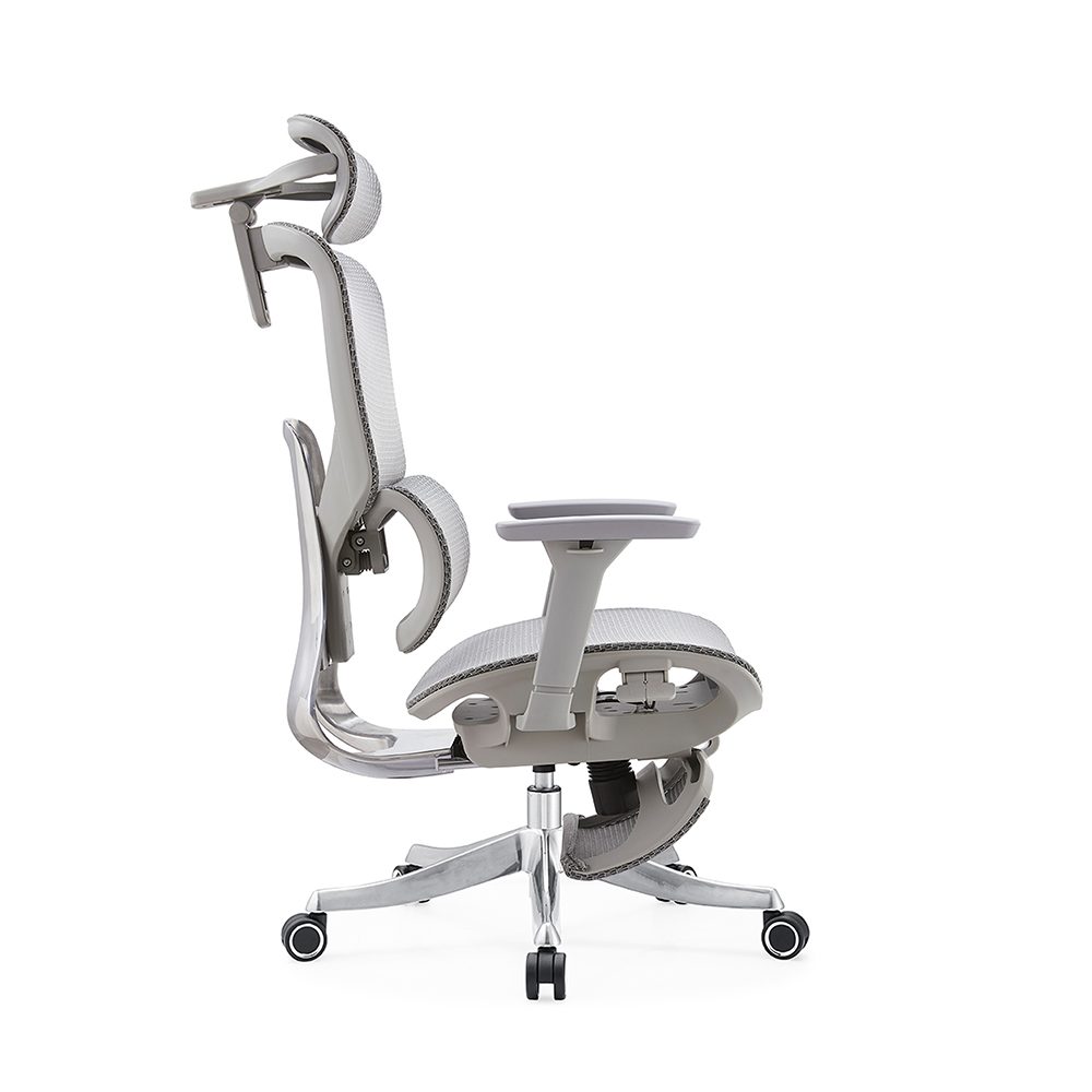 E370-H (full mesh,footrest,grey frame) view 2