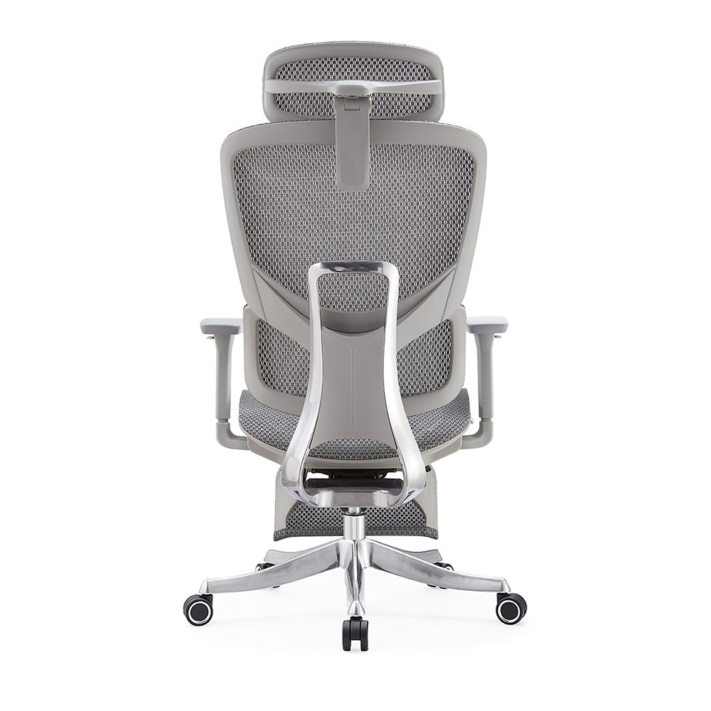 E370-H (full mesh,footrest,grey frame) view 3