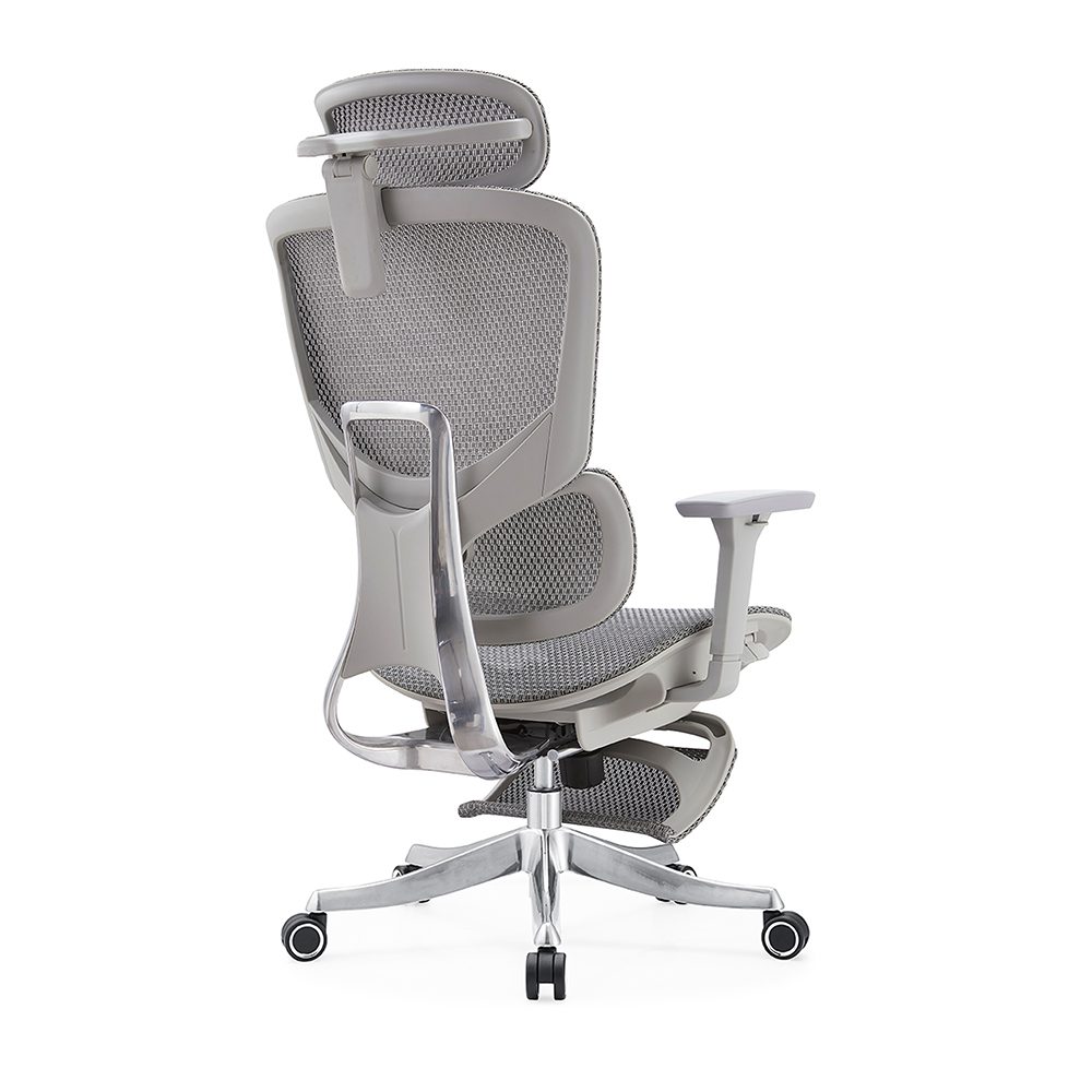 E370-H (full mesh,footrest,grey frame) view 4