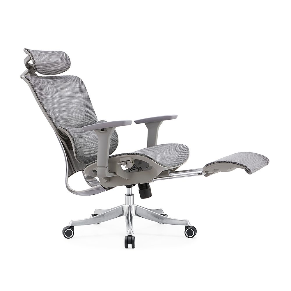 E370-H (full mesh,footrest,grey frame) view 5