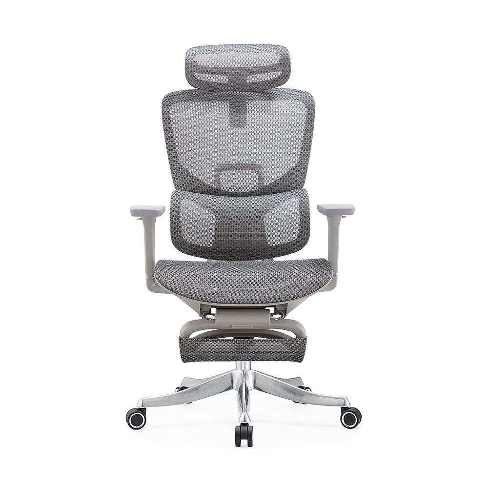 E370-H (full mesh,footrest,grey frame) view 6