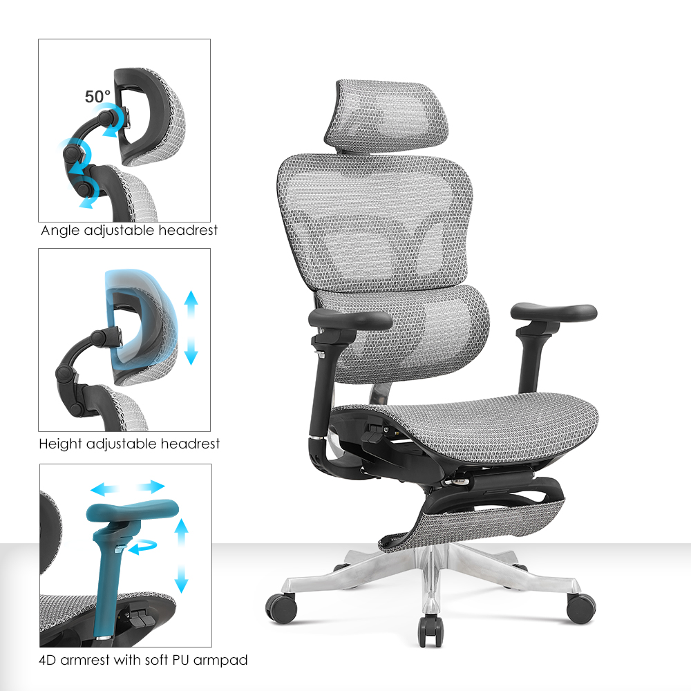 E130 H FULL MESH FOOTREST — function detail 2