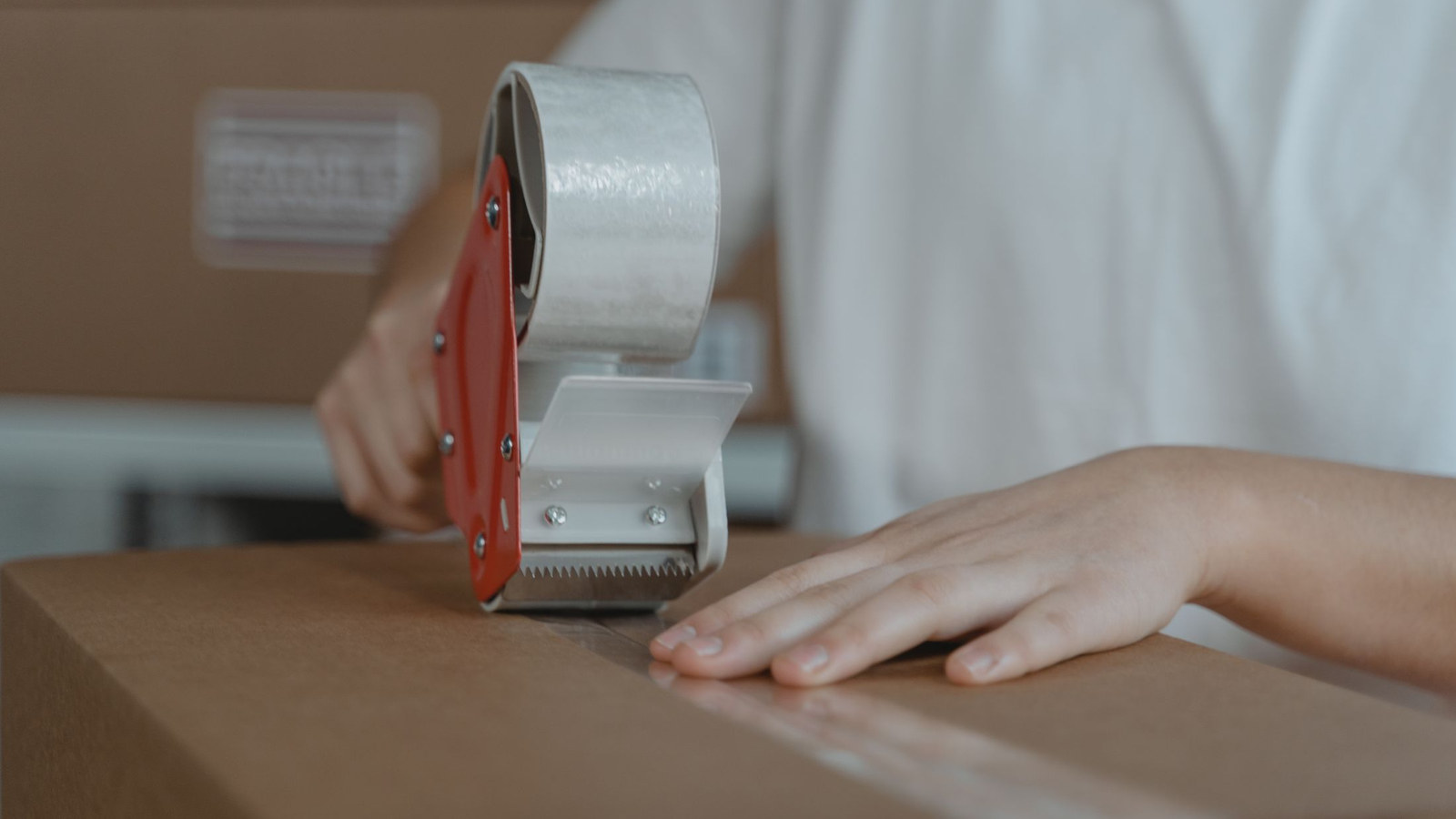 Single order packed by hand for dispatch