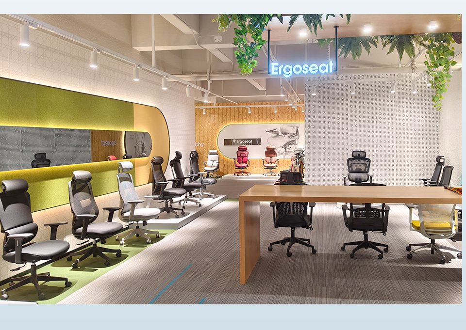 ErgoSeat showroom with chairs on display